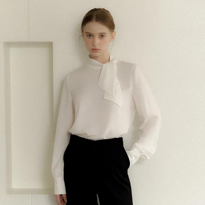 Petit Tie Blouse / Ivory(2color)