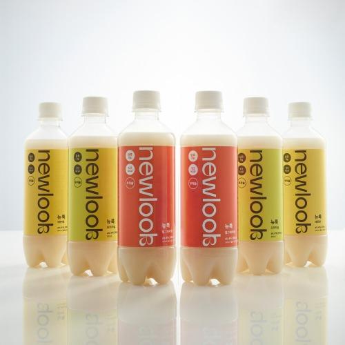 [10%할인/무료배송] 뉴룩 newlook 제로당 탄산술 6병 세트 (당류0g, 무아스파탐) 캔맥st 전통주/ 뉴룩 막걸리/ 4도 500ml