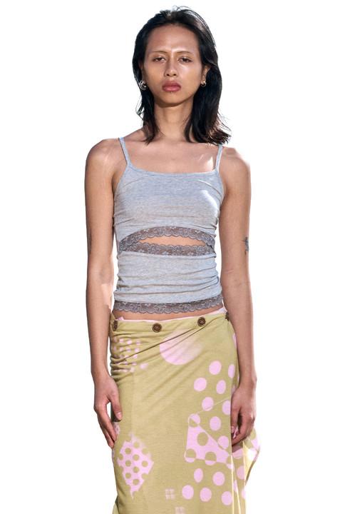 Lace Cutout Tank, Fade
