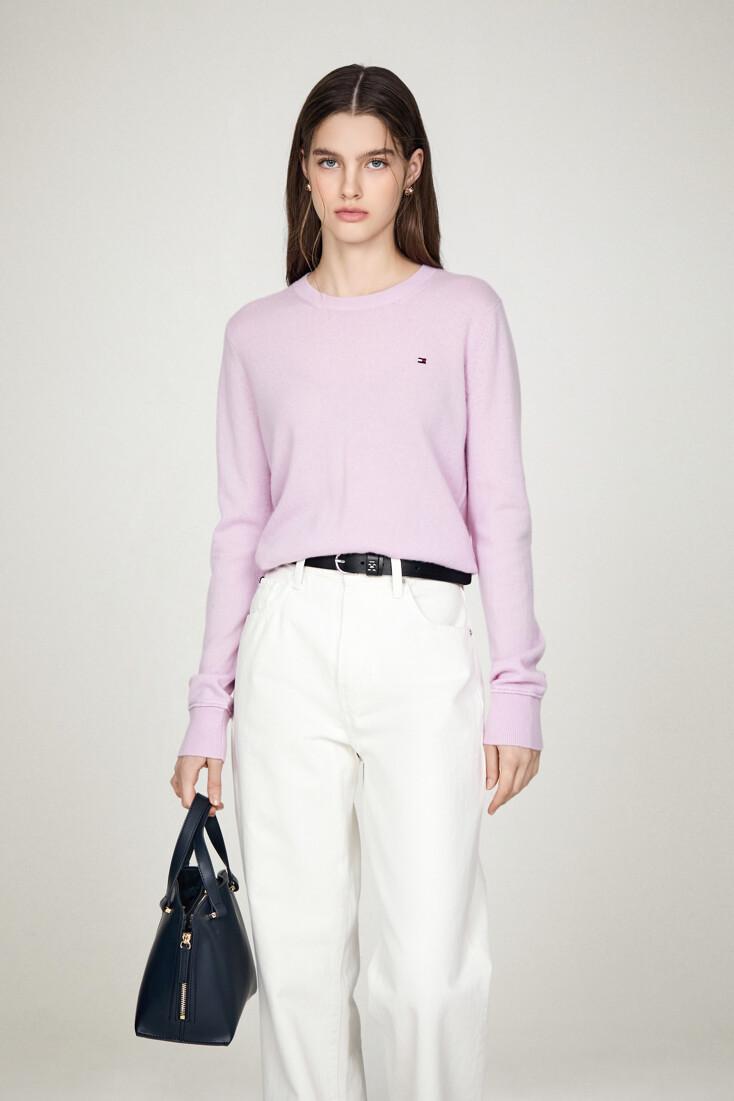 울 캐시미어 크루넥 스웨터