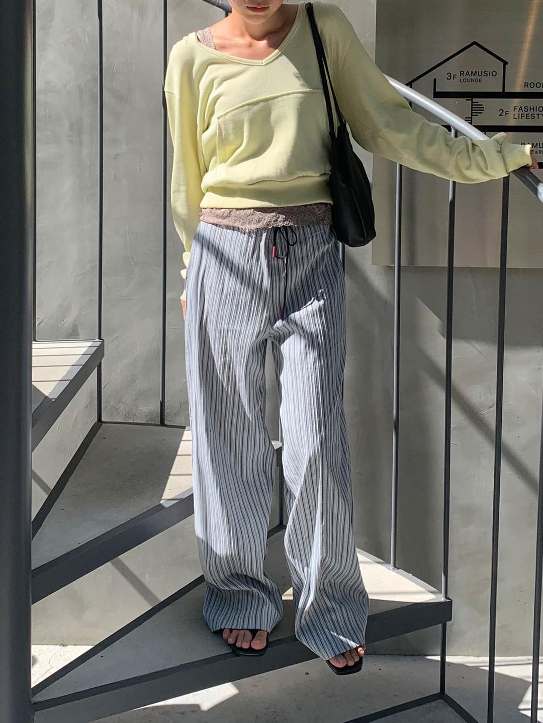 tomi stripe pants (2color)