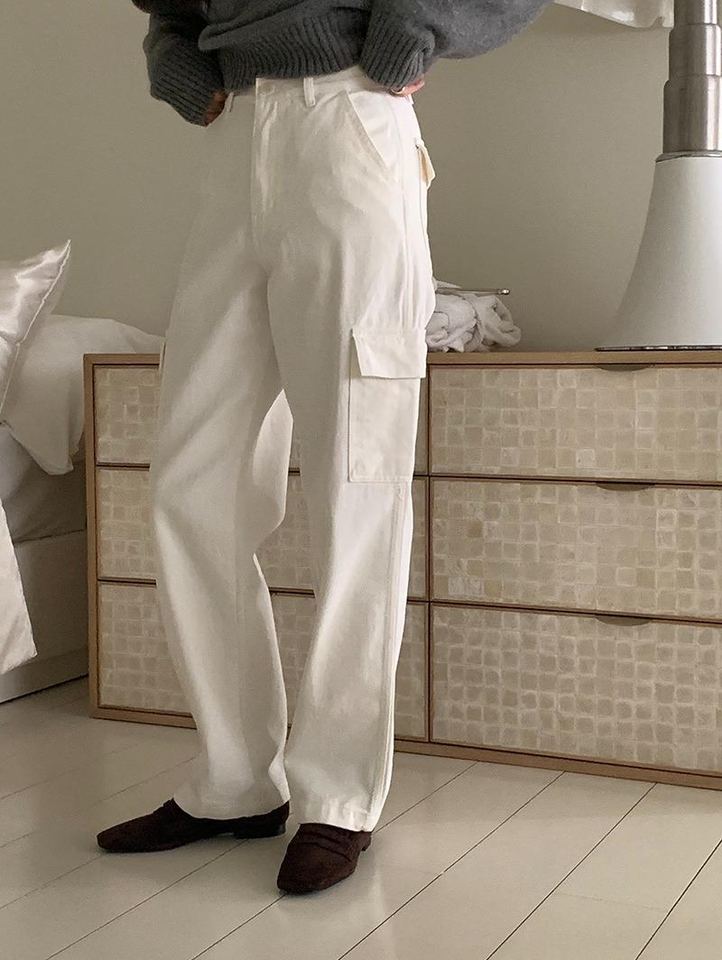 선데이업 오드 포켓 카고 데님 (ivory)