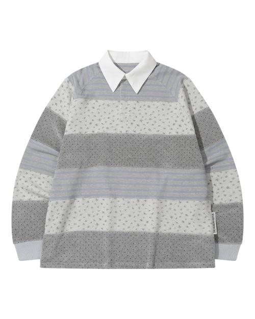 STRIPE PATCHWORK PK LONG SLEEVE (GREY)