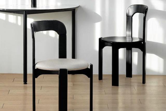 1+1 레이븐 빈티지 원목 인테리어 식탁 의자 4colors