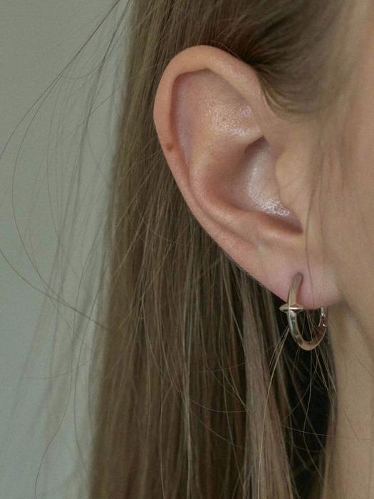 [리퍼브]CROSS RING EARRING SM_075
