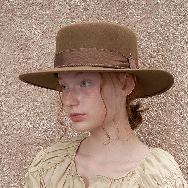 Bohem Flat Top Hat - Beige