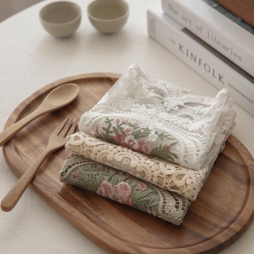 홈카페 빈티지 미니 레이스천 매트 테이블 식탁 덮개