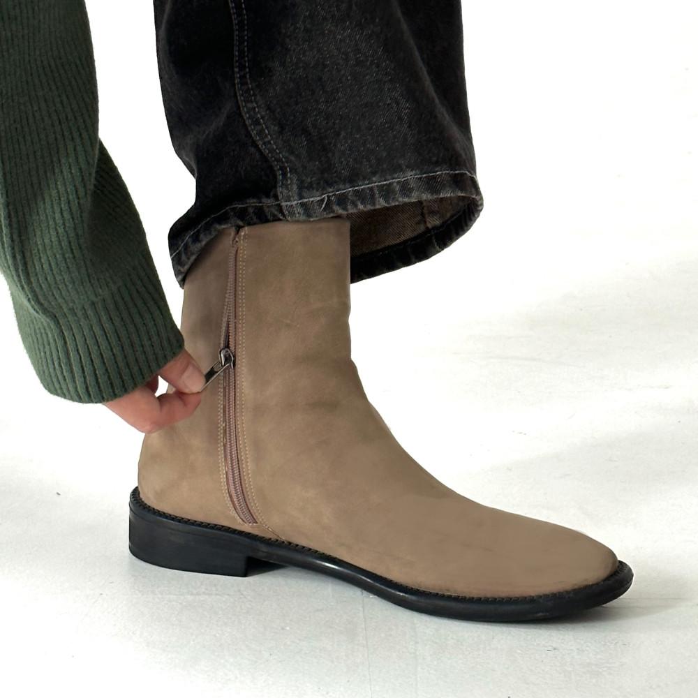 French Suede Boots, 남자 봄 가을 겨울 스웨이드 지퍼 첼시 부츠