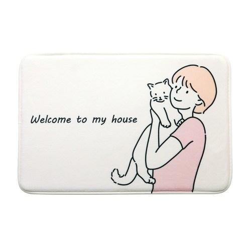 부드럽고 폭신한 논슬립 발매트 07 고양이와 나
