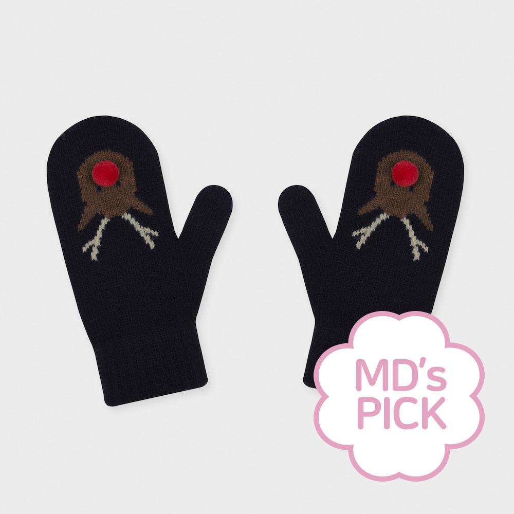 pompom gloves rudolph