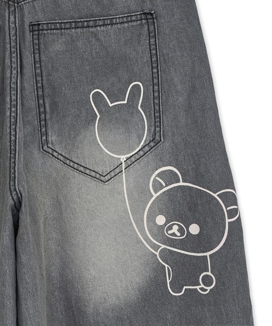 허그유어스킨 코리락쿠마 워시드 진 데님 팬츠 다크 그레이 바지 | 후루츠패밀리