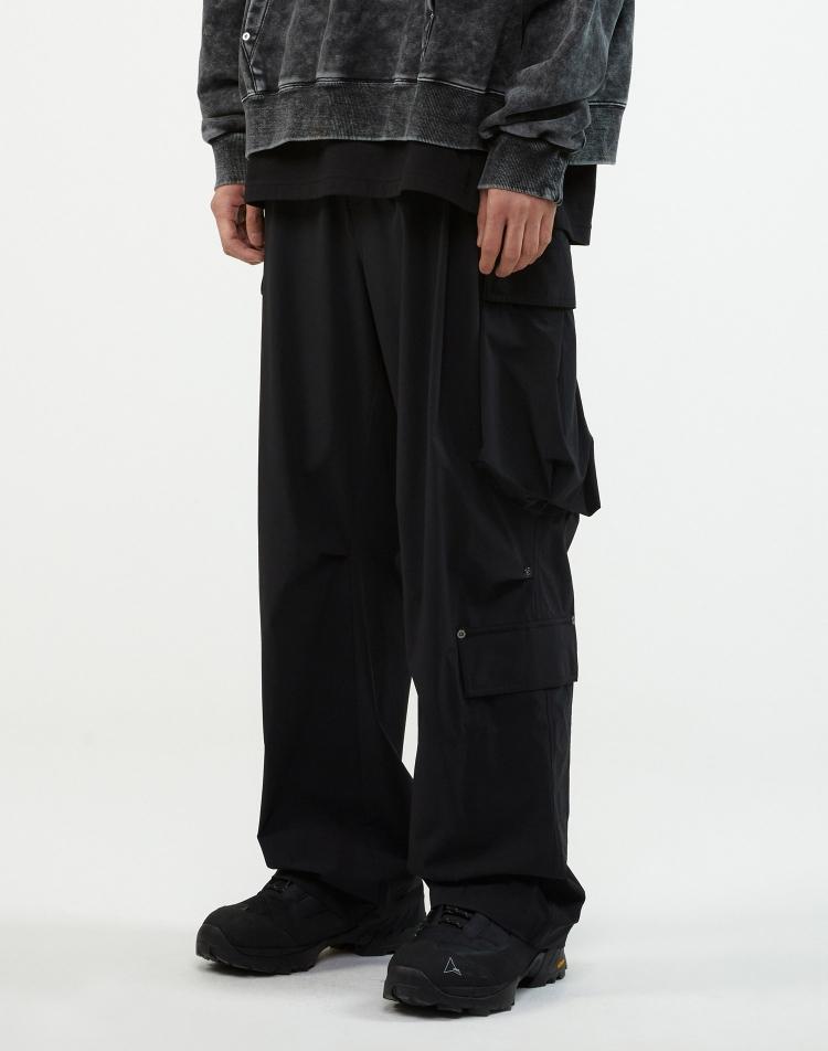 [DRY COOL] 멀티 카고 팬츠 블랙 IEPA4E010BK