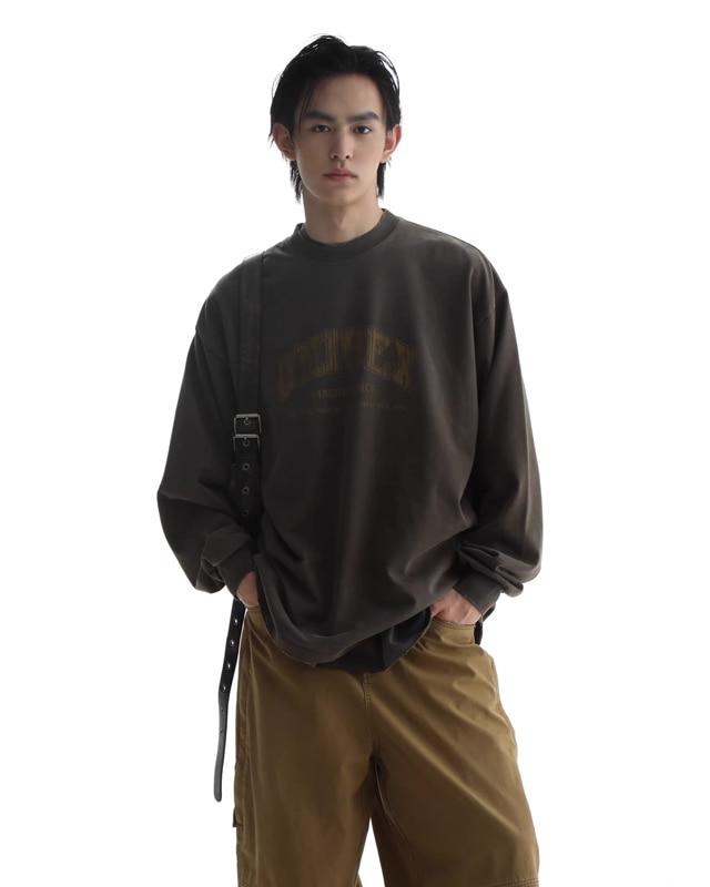 MASONPRINCE 빈티지 로고 워시드 롱슬리브 (4 컬러)