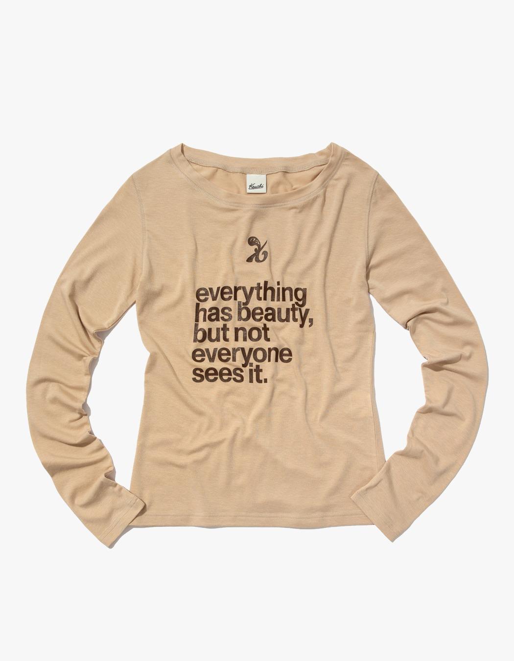 Beauty Symbol Long-Sleeved T-Shirt - Beige