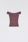 BRUSHED OFF SHOULDER KNIT
