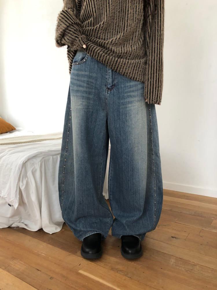 러드 스터드 데님 팬츠 1color