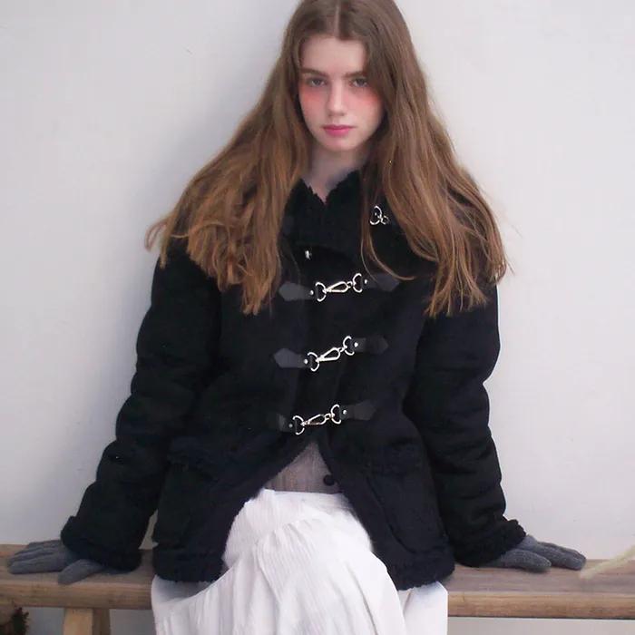 베티 시어링 무스탕 자켓 ( 블랙 )