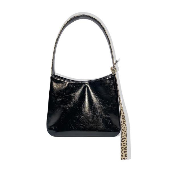 [3/10 예약배송][신규가입시 15% 할인쿠폰 지급] Buckle Square Medium Baguette 버클 스퀘어 미듐 바게트백 - Leopard Suede