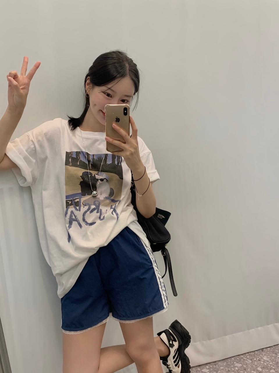 어반그래스 바스락 삼선 레이스 밴딩 반바지 (2color)