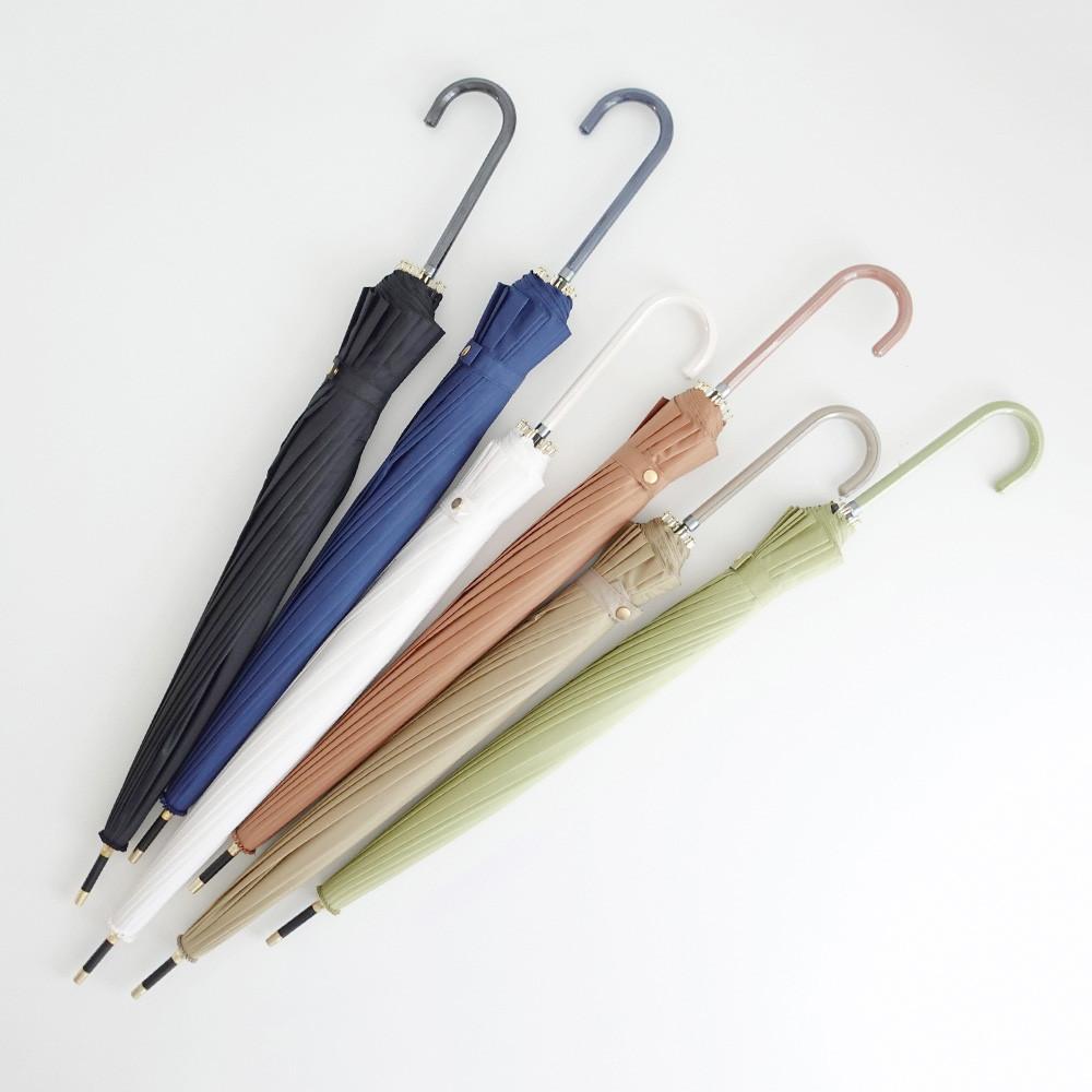 무지 파스텔 모던 프리미엄 16K 자동 반자동 장우산 6컬러