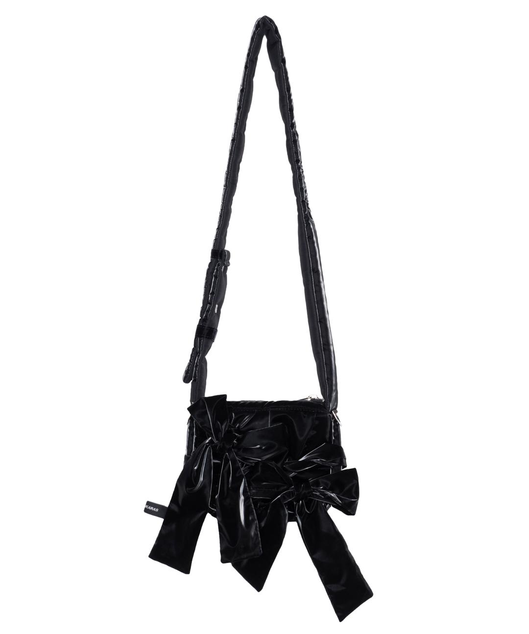 Knotted Micro Padding Bag (Glossy-Black)