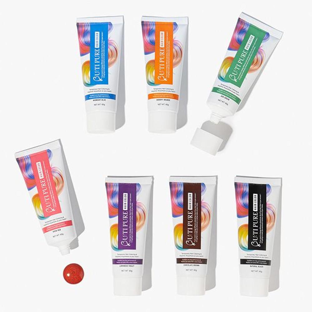 뷰티퓨어 헤어컬러트리트먼트 원데이 1회용 일회용염색 셀프염색 하루염색약 60g