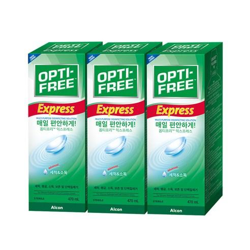 옵티프리 익스프레스 렌즈 세정액, 470ml, 3개 - 렌즈세정/보존액 | 쿠팡