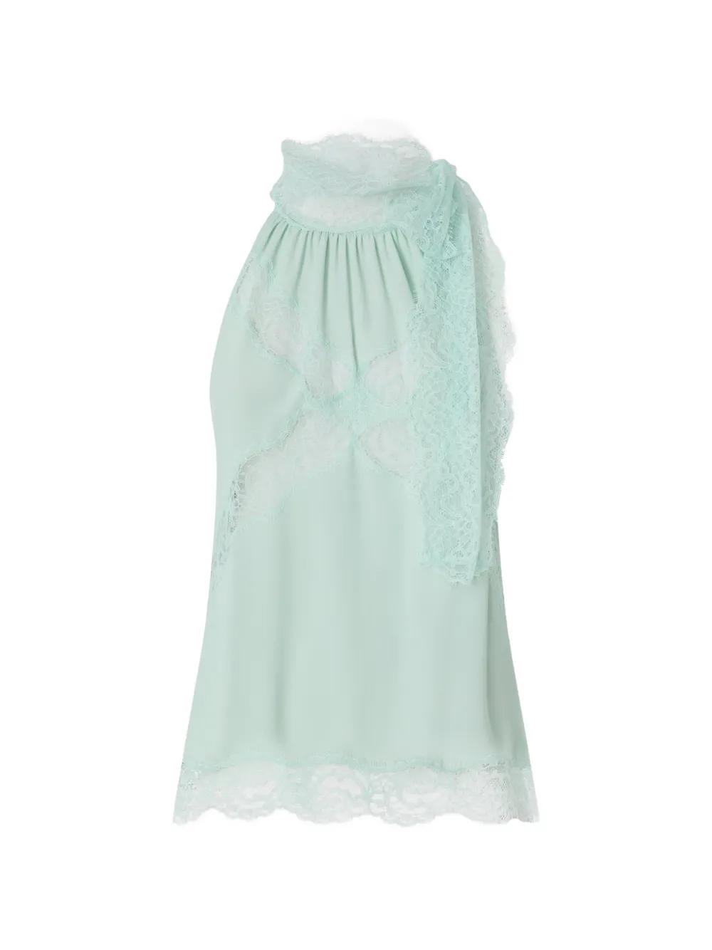 PINKO 홀터넥 레이스 탑 | 그린 | FARFETCH KR
