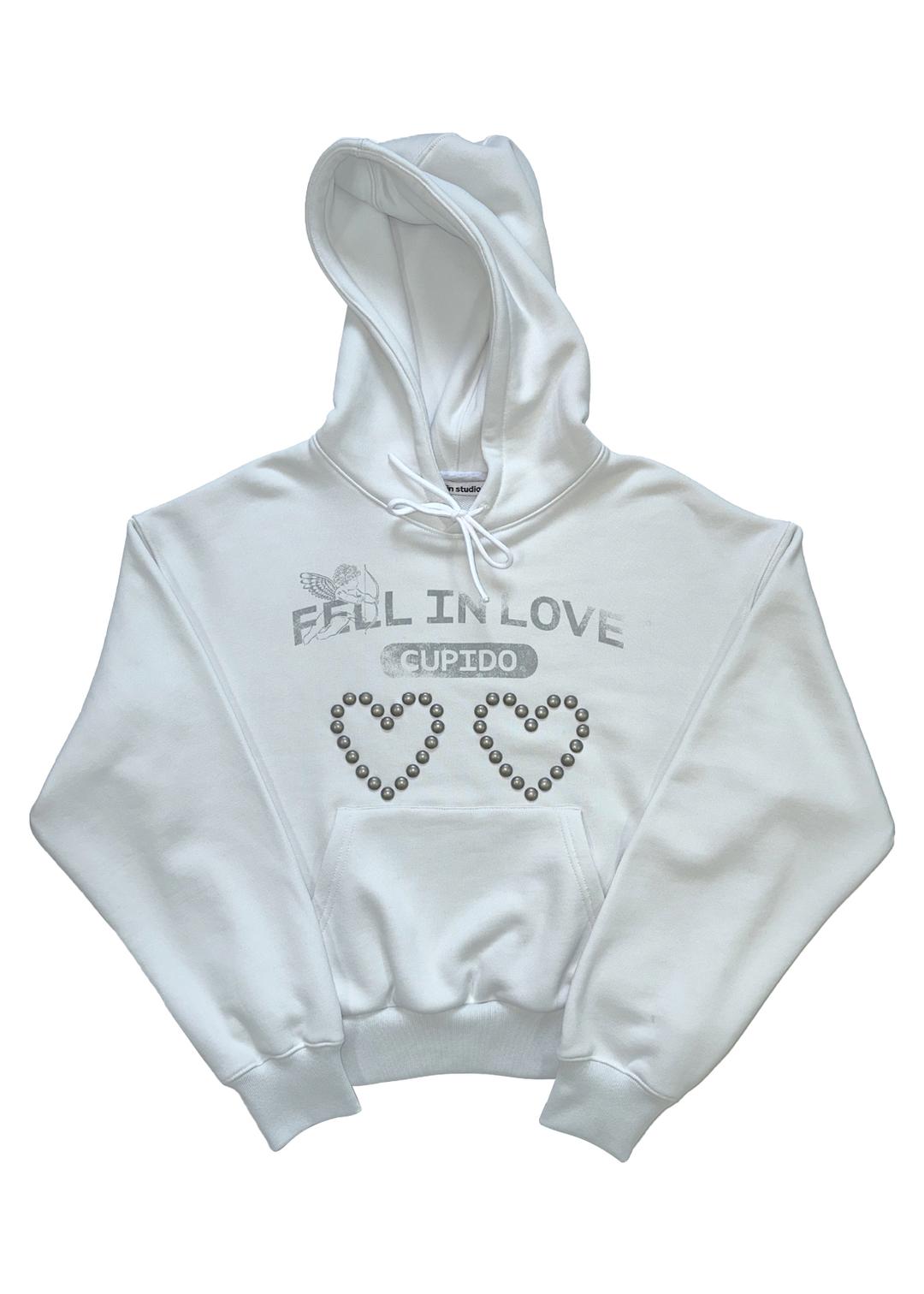 Fell In Love Hoodie Brilliant White