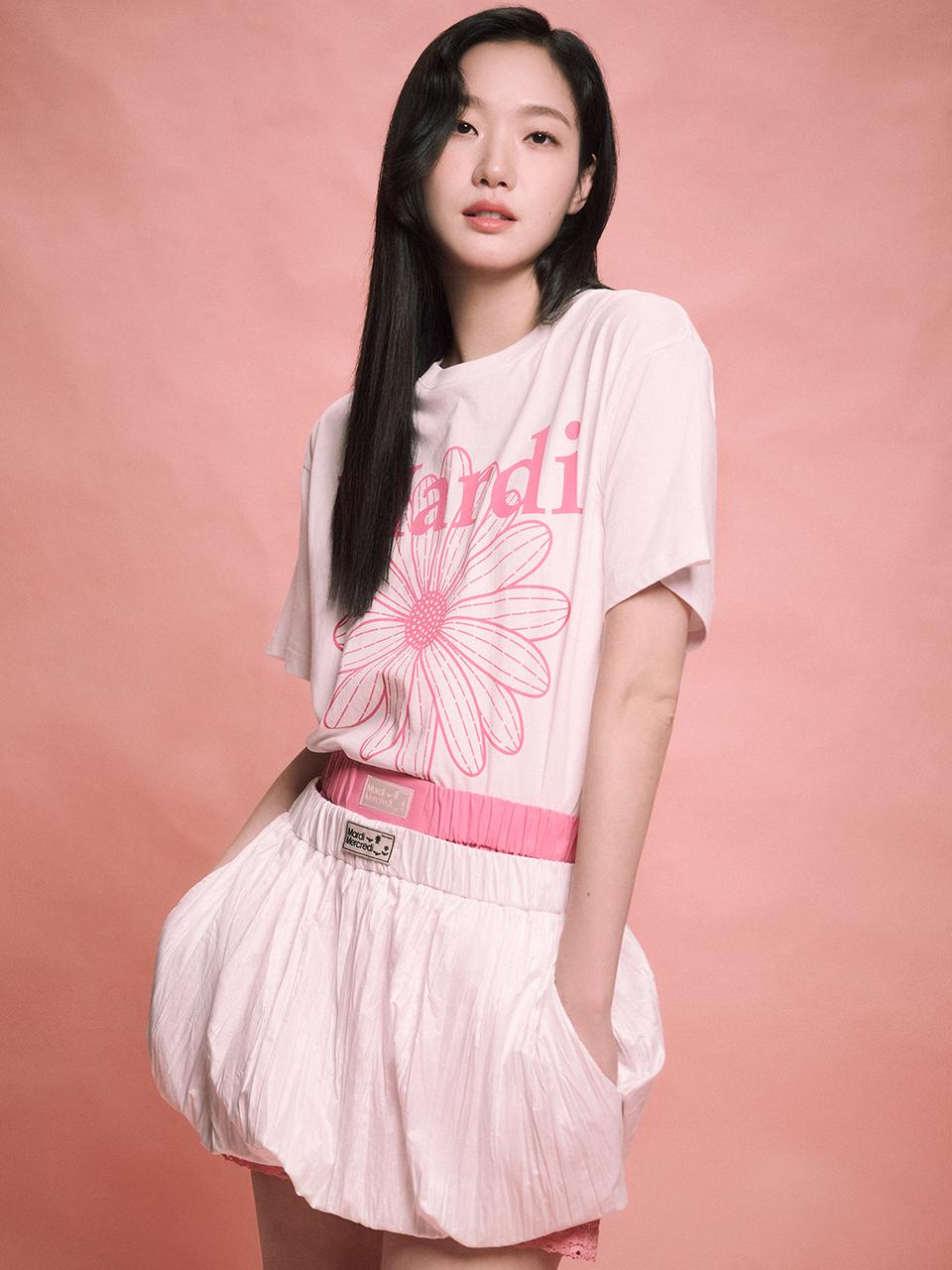 TSHIRT FLOWERMARDI_WHITE PINK