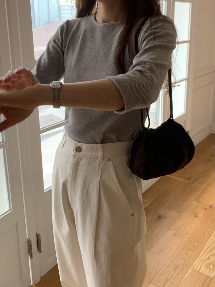 fllanel 플라넬 보니 와플 티셔츠 코튼 티 (4col)