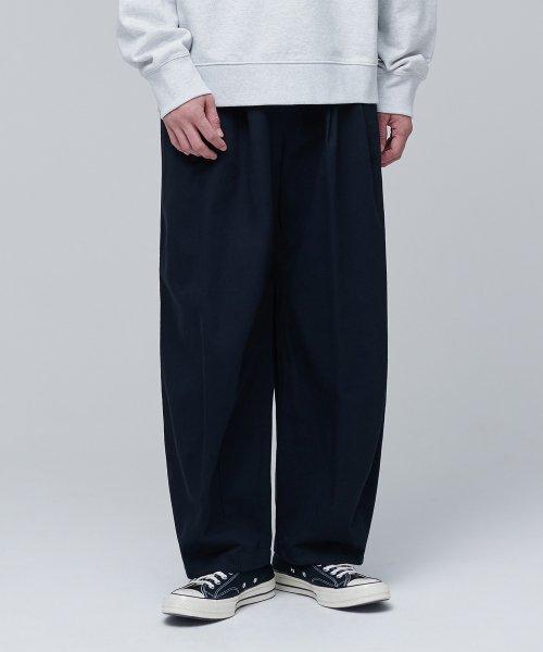 코튼 와이드 벌룬 팬츠 [네이비]