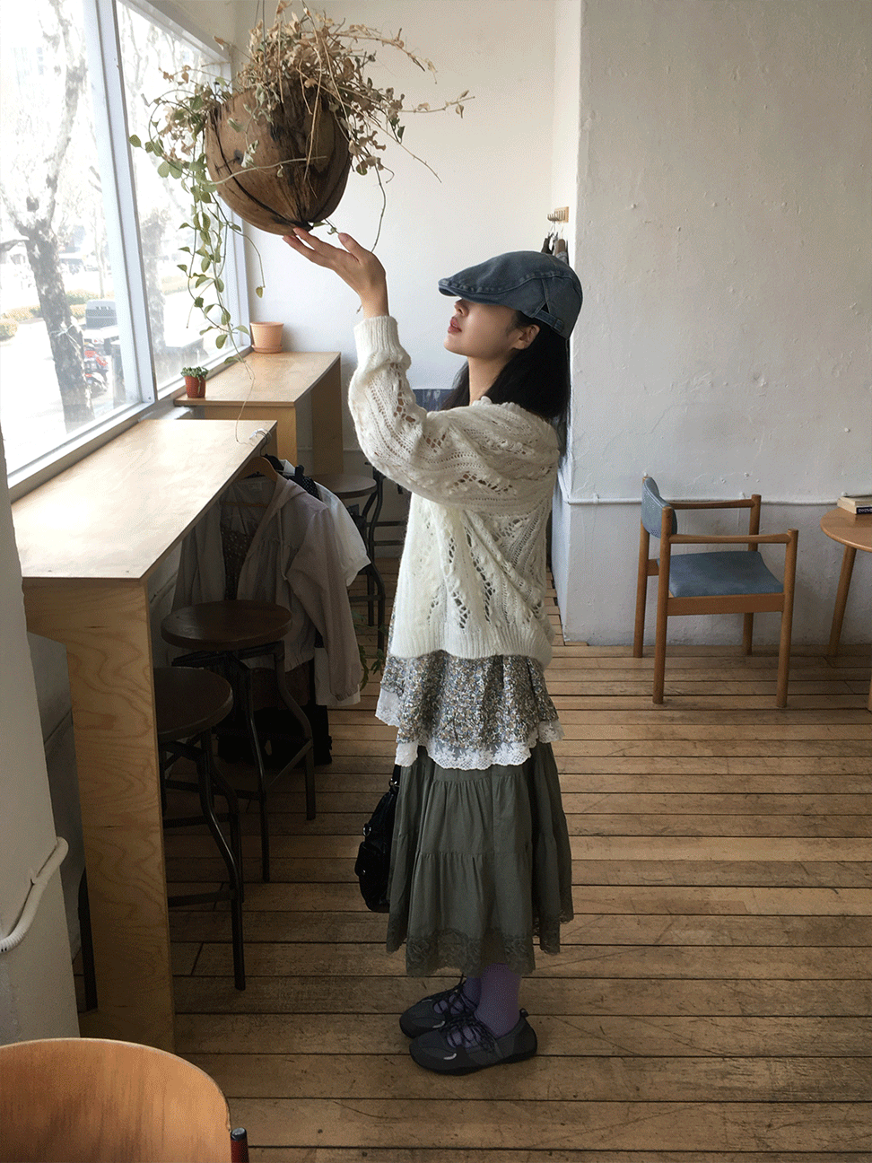 오운마인드 히요리 레이스 스커트 3color [캉캉/레이어드/미디스커트]