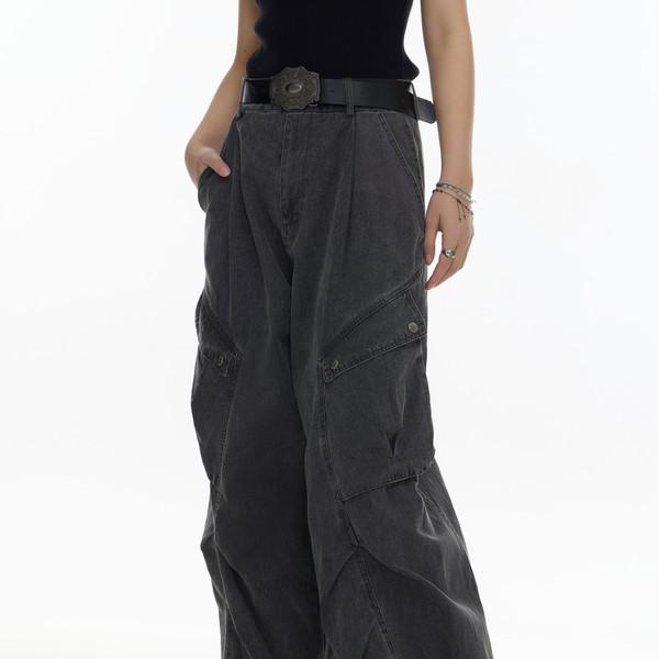 workwear pocket loose jeans