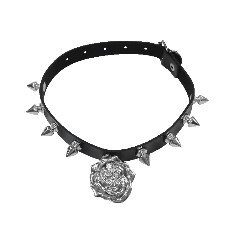Rose punk choker