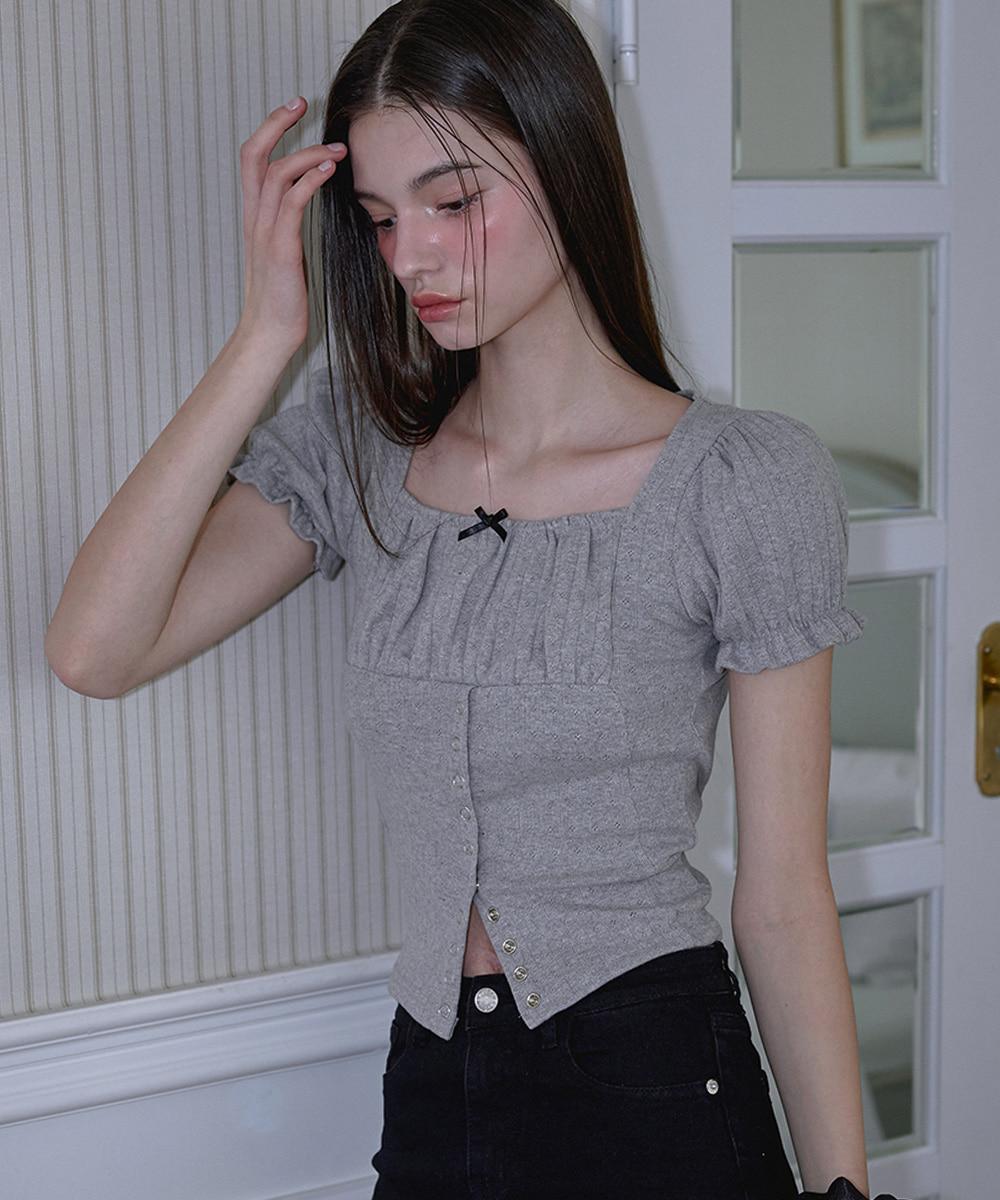 로제프란츠 Puff Shirring Ribbon T-shirt