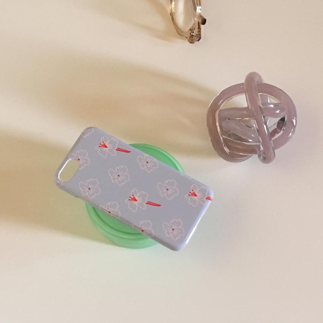 [Order made] IPhone hard case - drawing flower