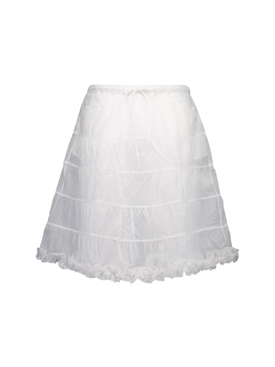 FRILL CANCAN SKIRT / WHITE