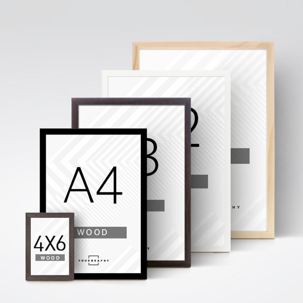 원목액자 프레임 A4 A3 A2 A1 베이직 포스터 웨딩 액자틀 4x6 8절 50X70