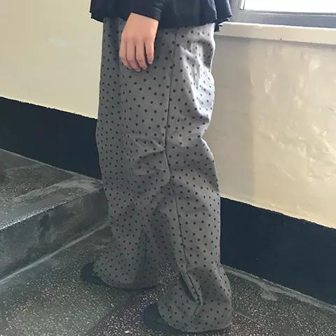 도트 코튼팬츠