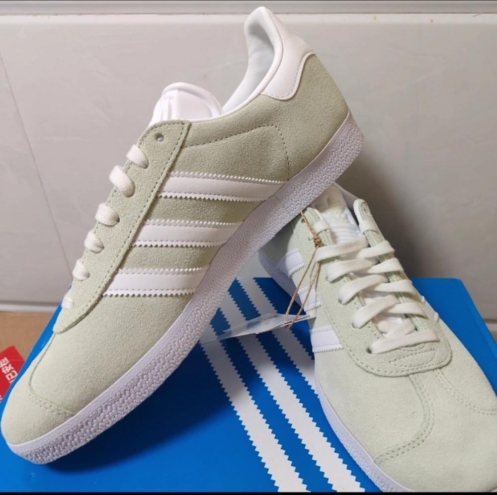 아디다스 오리지널 가젤 민트 리넨 그린 GX2206 남여공용 스니커즈 커플 스니커즈