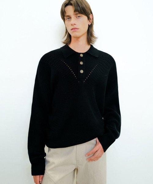 아를로 니트 스웨터 [블랙]