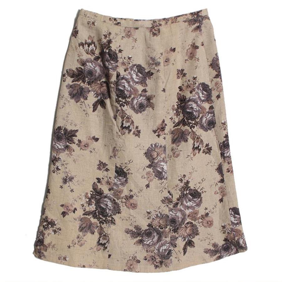 linen flower skirt