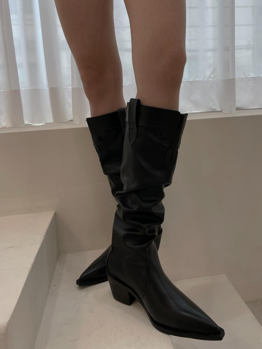 black stiletto western boots