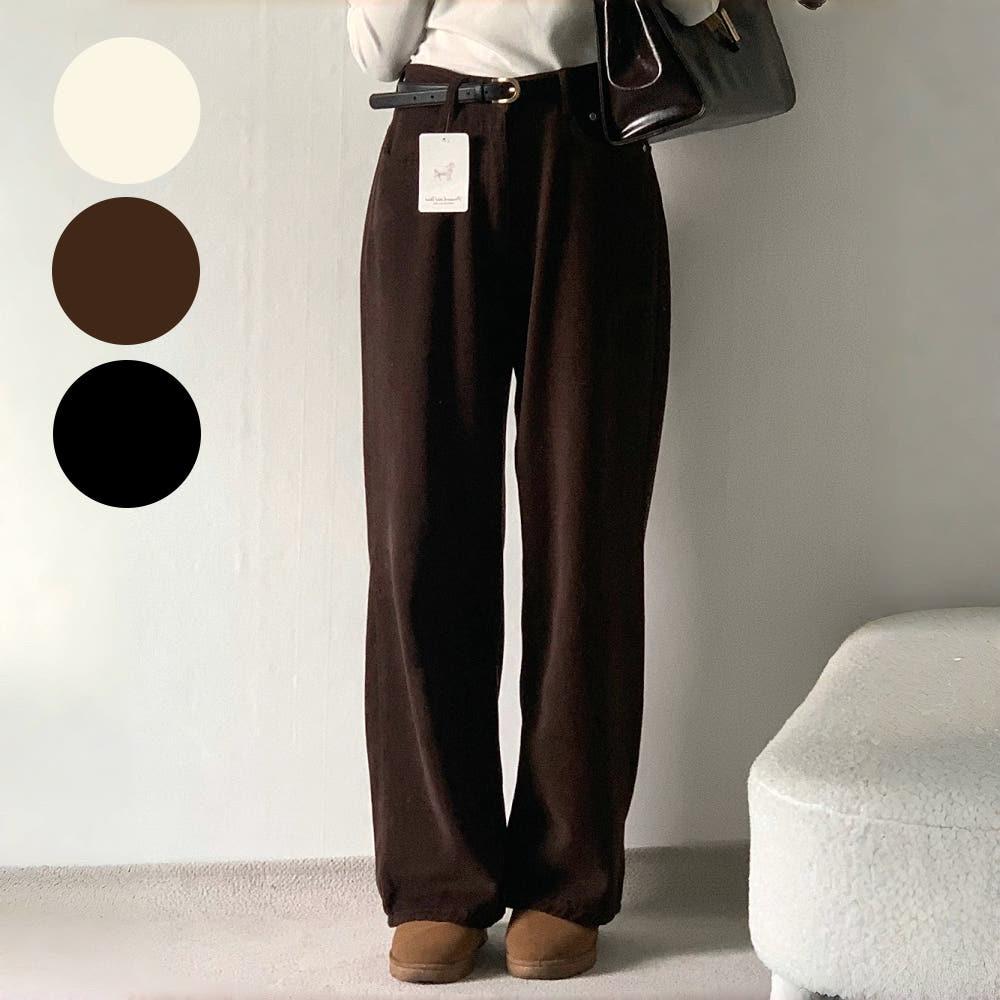 기모일자바지 세미 와이드팬츠 겨울 기모데님 라이크