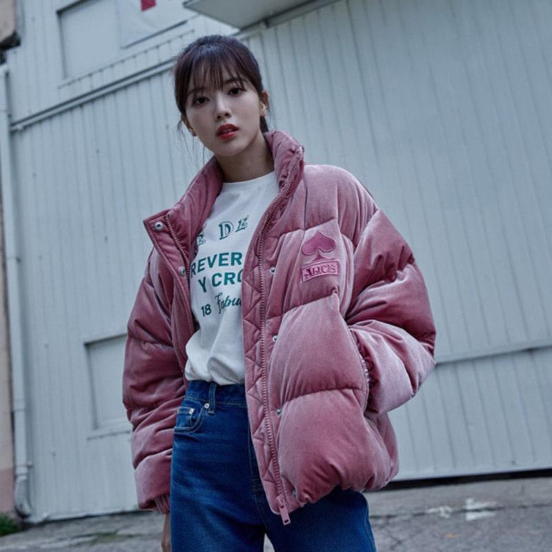 클라이드앤 여성 앨리스 벨벳 다운 점퍼 FMDDU920F