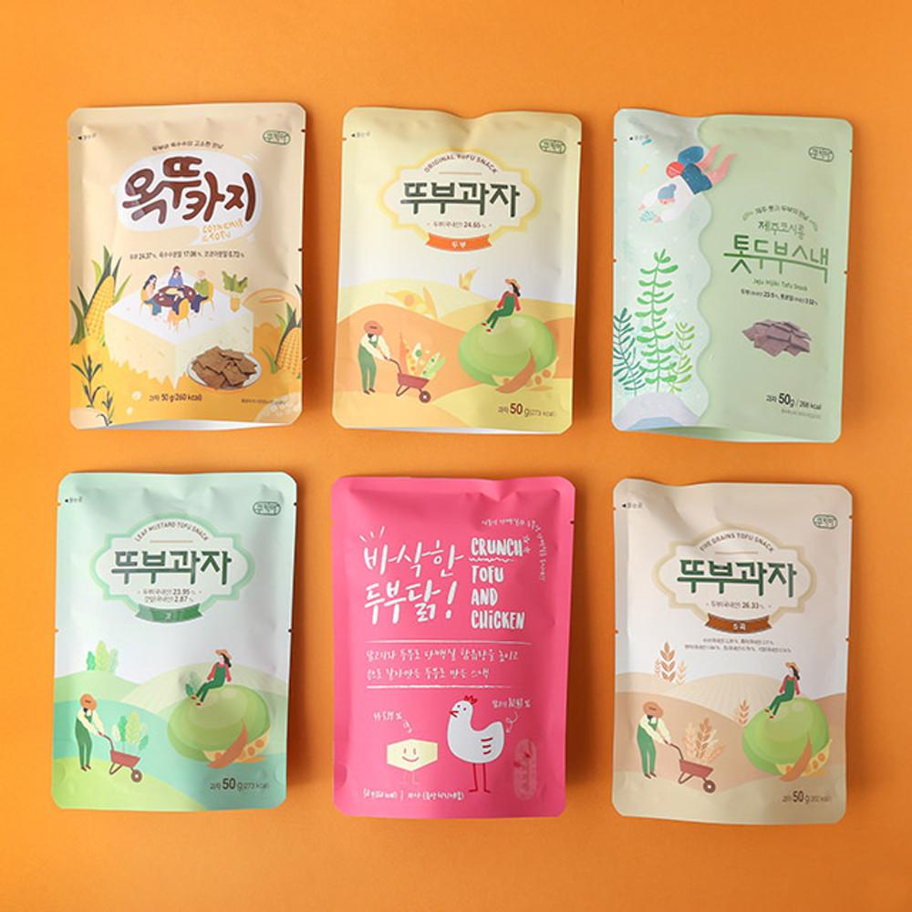고소한 두부과자 뚜부과자 50g 3봉+3봉 (총 6봉)