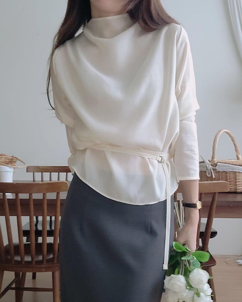 [무배] 아르테 반목 벨트세트 블라우스