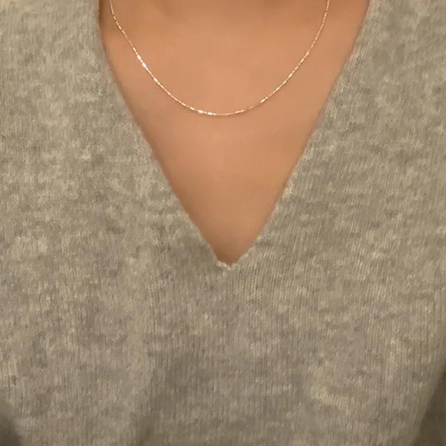 simple chain necklace (silver925) 소세지 볼체인 목걸이