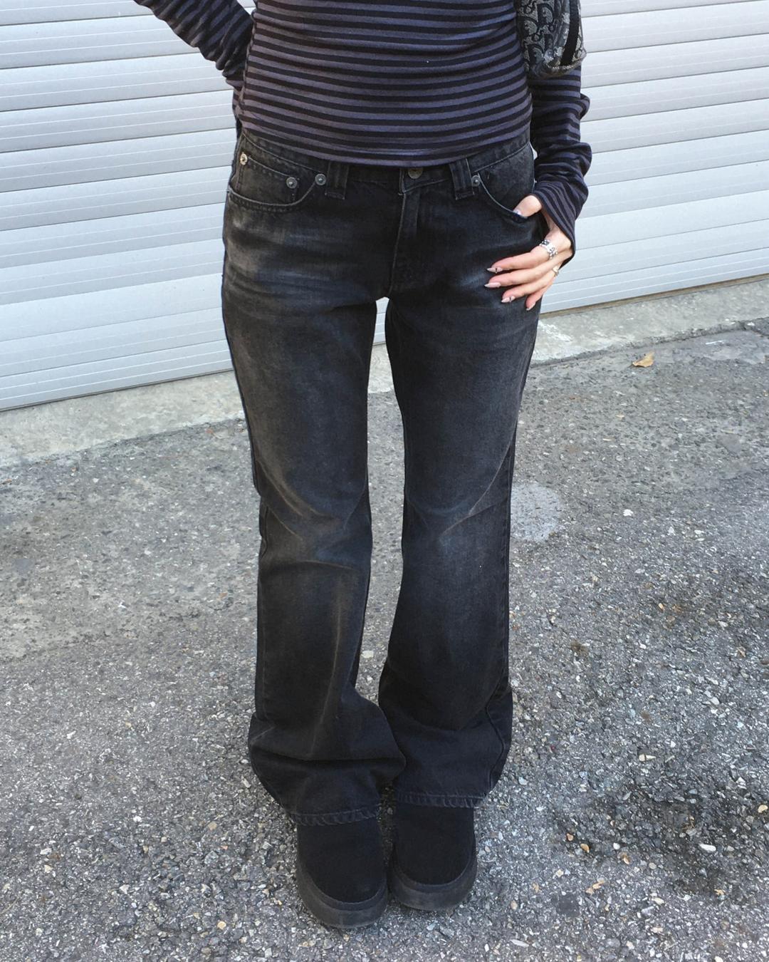 OOTJ 블랙 디토 부츠컷 팬츠